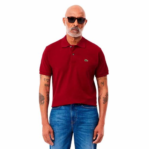 Playera tipo polo Lacoste tinto para caballero l1212-476