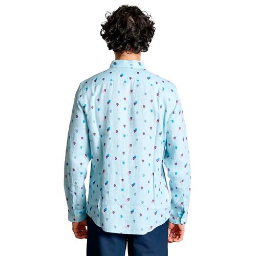 Camisa Original Penguin azul para caballero opws2519