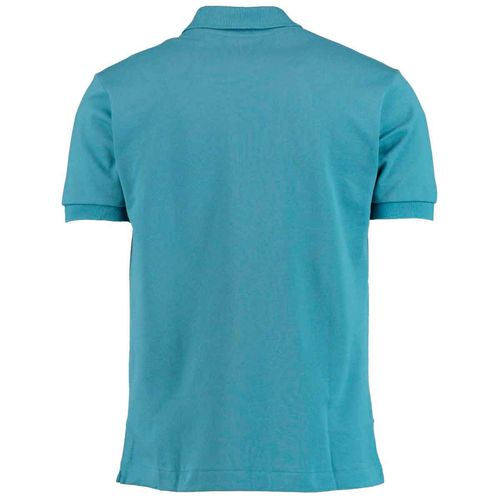 Playera tipo polo Lacoste azul para caballero l1212-hd9