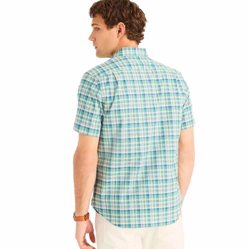 Camisa Nautica azul para caballero w46103-4gd