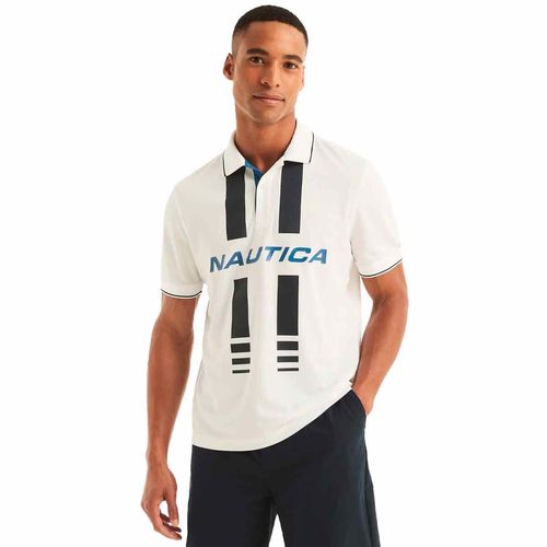 Playera tipo polo Nautica blanco para caballero kr4609-1bw