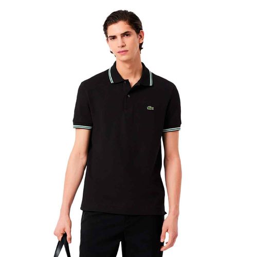 Playera tipo polo Lacoste negro para caballero ph9875-031