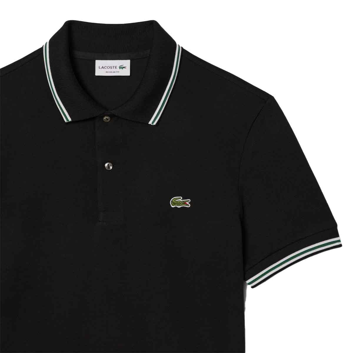 Playera tipo polo Lacoste negro para caballero ph9875-031 La