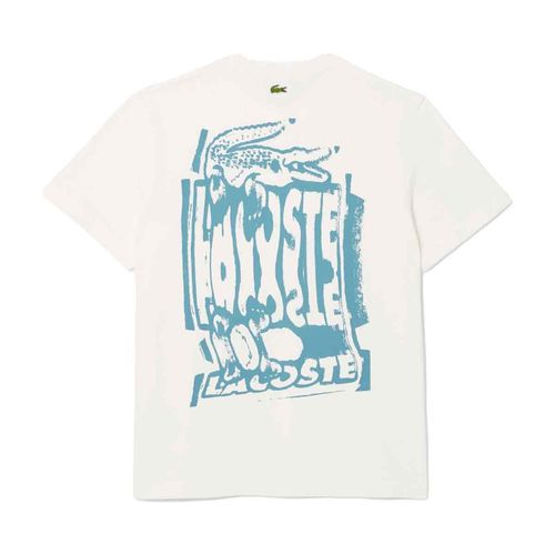Playera Lacoste blanco para caballero th0288-cpi