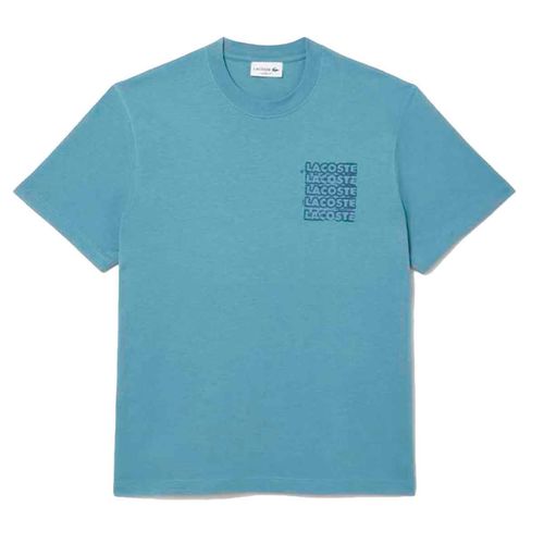 Playera Lacoste azul para caballero th0288-cun