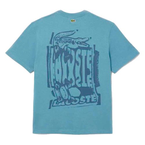 Playera Lacoste azul para caballero th0288-cun