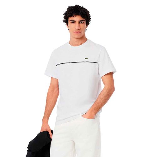 Playera Lacoste blanco para caballero th9842-001