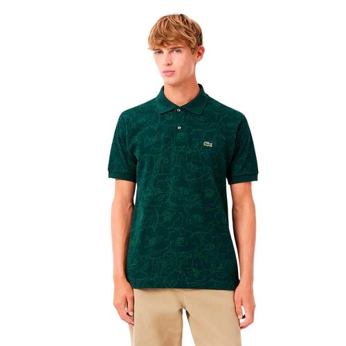Playera tipo polo Lacoste verde para caballero ph3598-yzp