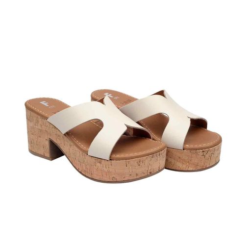 Sandalia con plataforma Efe Latte para dama 251102