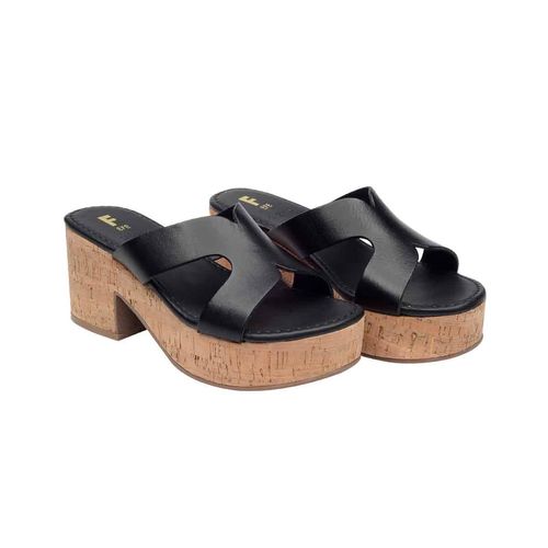 Sandalia con plataforma Efe negro para dama 251102