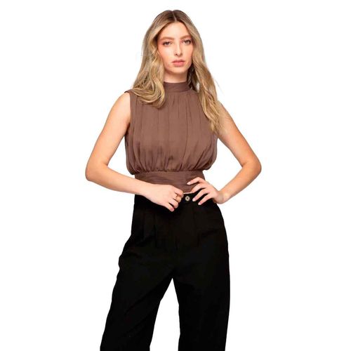 Blusa Ferriano café para dama bp01657