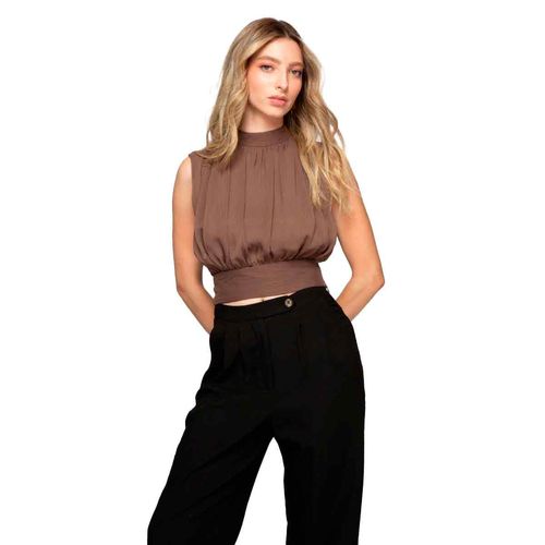 Blusa Ferriano café para dama bp01657