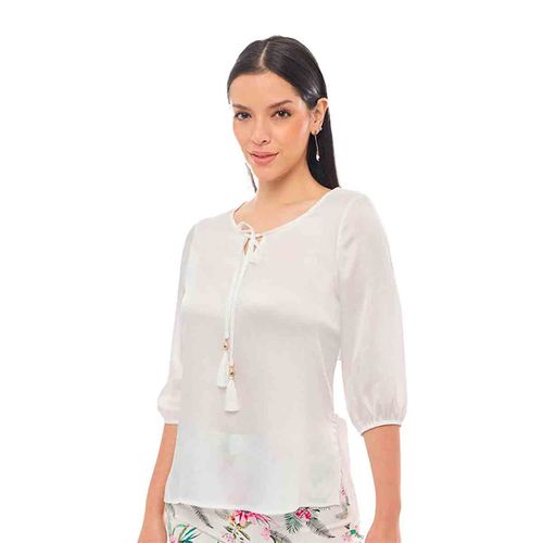 Blusa Alexis blanco para dama 48250309b