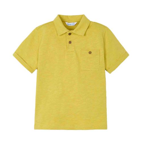 Playera tipo polo Mayoral amarillo para niño 3109