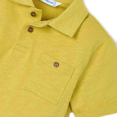 Playera tipo polo Mayoral amarillo para niño 3109