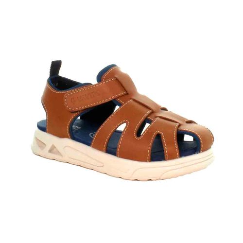 Sandalia con talón Vavito camel para joven VA230518ST