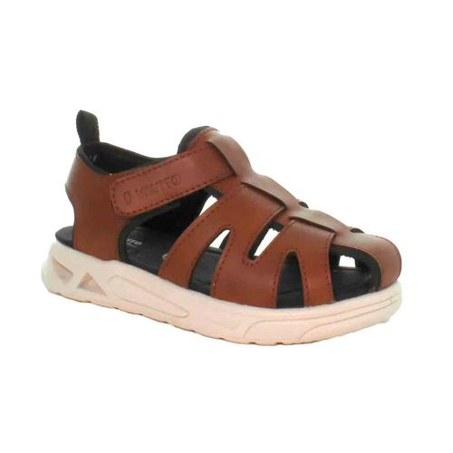 Sandalia con talón Vavito cognac para niño VA230518ST