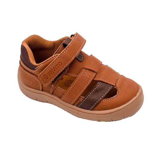 Sandalia con talón Vavito cognac para niño VA276501ST