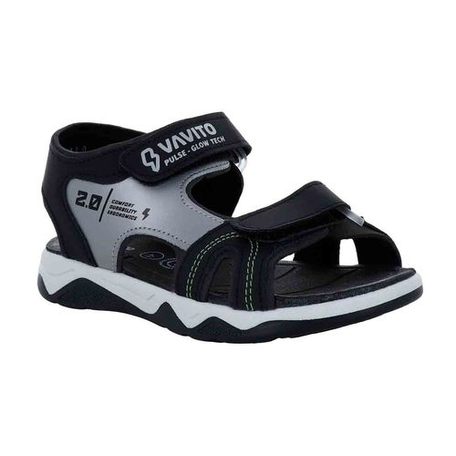 Sandalia con talón Vavito negro para joven VA961520ST