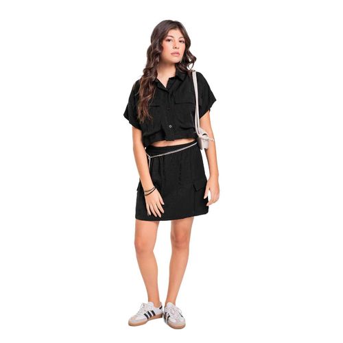 Falda Gloss negro para jovencita 31774