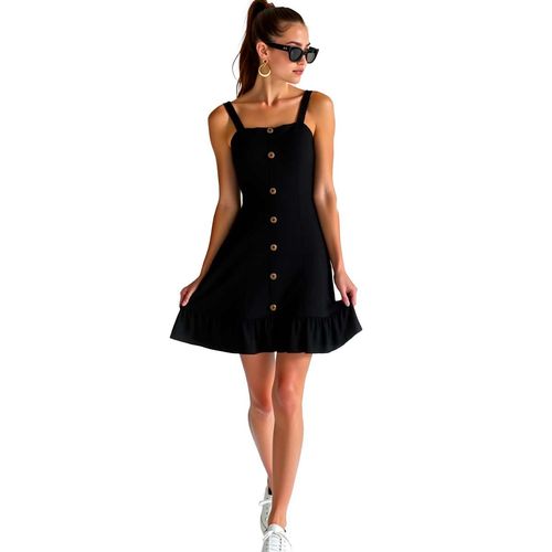 Vestido Mako & Co negro para dama mkmv0033