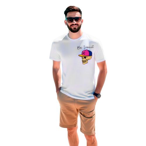 Playera Mako & Co blanco para caballero mkhy0023