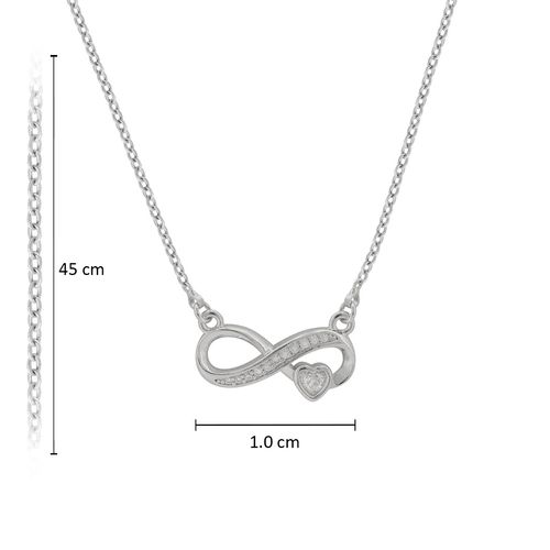 Collar Unlimited by ob rodio infinito plateado CRUUWKJ24R