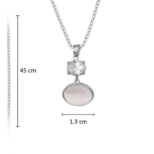 Set de collar y aretes Unlimited by ob rodio madre perla JRIOTS039R