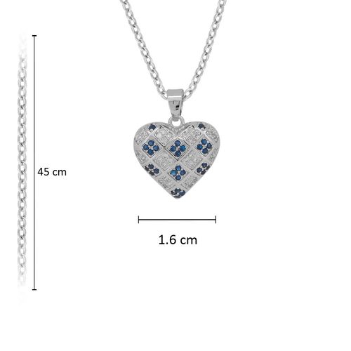 Set de collar y aretes Unlimited by ob rodio corazón zirconia JRCGLDR03R