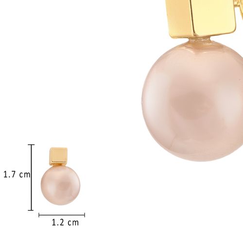 Arete Unlimited by ob chapa de oro 18k con perla ARIIYMSF09