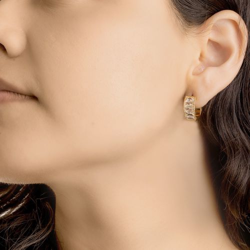 Arete Unlimited by ob chapa de oro 18k tipo huggies ARILLDRF27