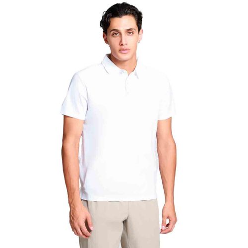 Playera tipo polo Lob blanco para caballero ccck0965