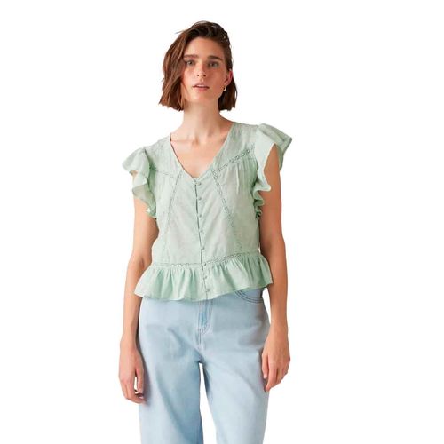 Blusa Levis verde para dama 001sh-0002