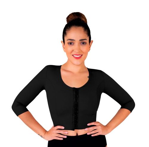 Faja top reductora moldeadora de brazos y soporte de espalda I Love Shape negro 2036