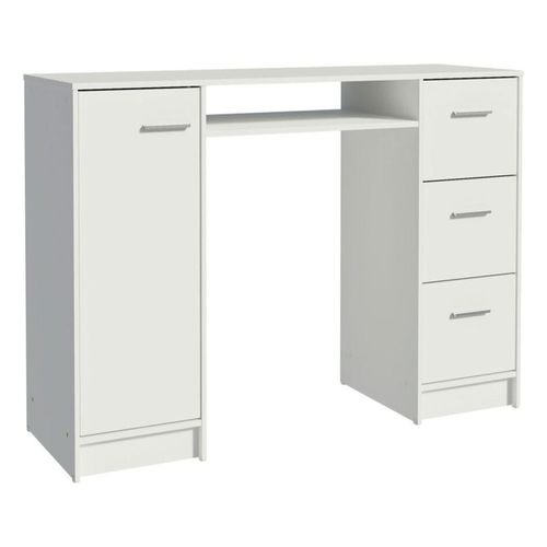Escritorio para pc Madesa 3 cajones 1 puerta blanco alaska
