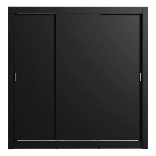 Closet Madesa 3 puertas 2 cajones negro lyon