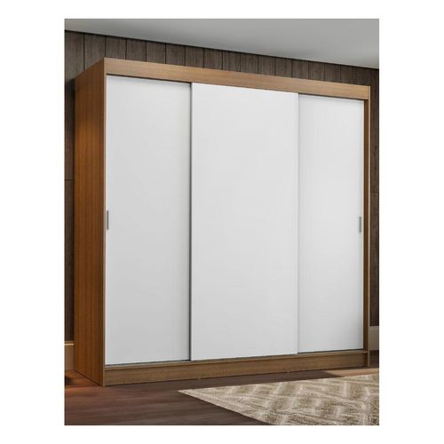Closet Madesa 3 puertas marron blanco doble reno