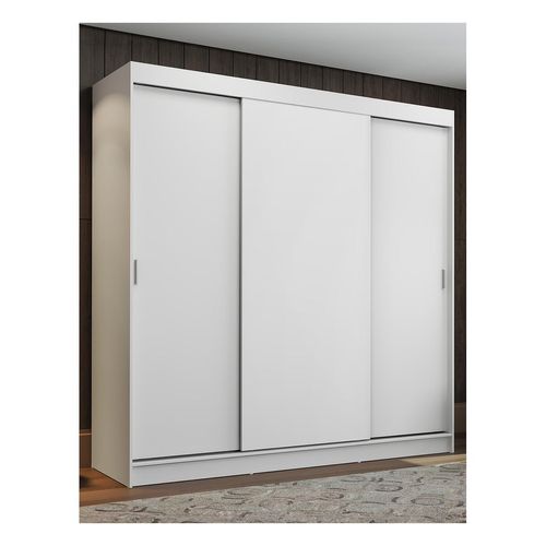 Closet Madesa 3 puertas 4 cajones blanco reno