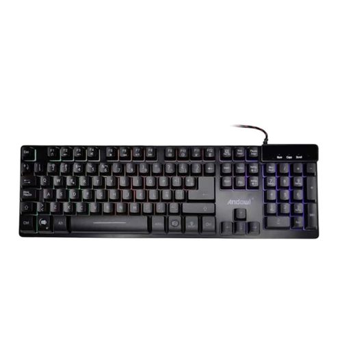Teclado y mouse gamer Andowl negro q803-rgb