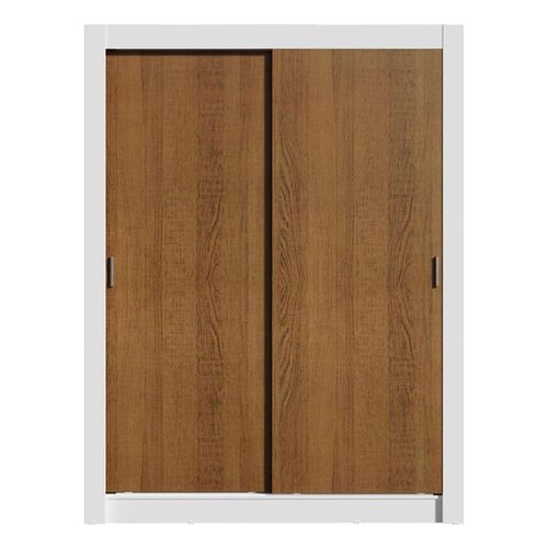 Closet Madesa 2 puertas 4 cajones blanco marrón dallas plus