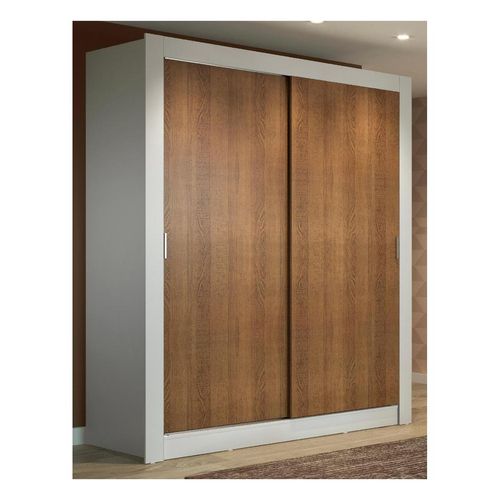 Closet Madesa 2 puertas 2 cajones blanco marrón dallas