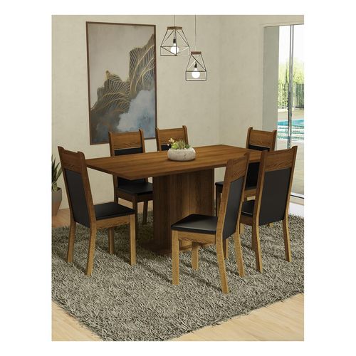 Juego de comedor Madesa con 6 sillas mn augusta