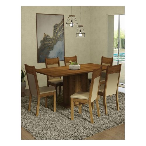 Juego de comedor Madesa con 6 sillas mcb augusta