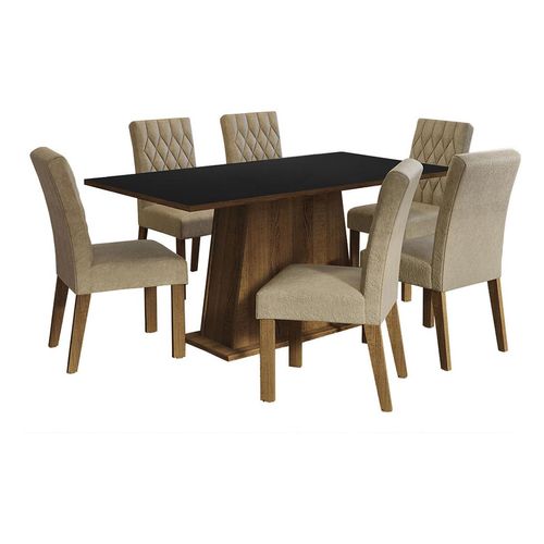 Juego de comedor Madesa con 6 sillas mni britney