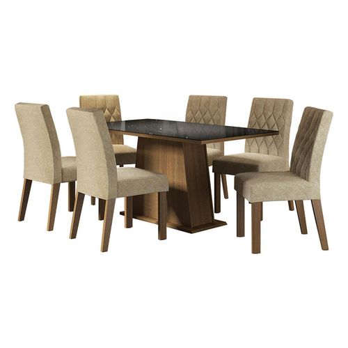 Juego de comedor Madesa con 6 sillas mni stéfani