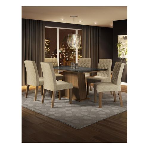 Juego de comedor Madesa con 6 sillas mni stéfani
