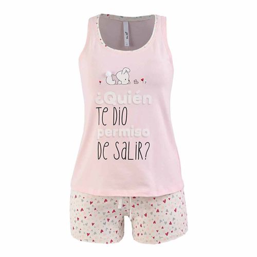 Pijama Sho Shi rosa para dama 2398s