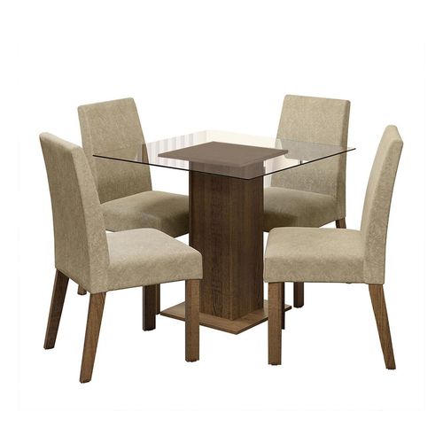 Juego de comedor Madesa con 4 sillas mi hiedra
