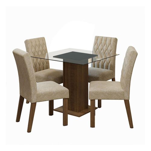 Juego de comedor Madesa con 4 sillas mi noemí