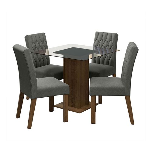 Juego de comedor Madesa con 4 sillas mp noemí
